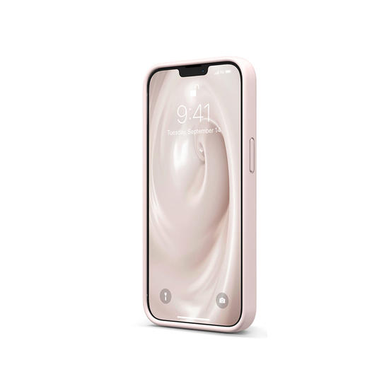 Elago Funda silicona MagSafe iPhone 13 rosa
