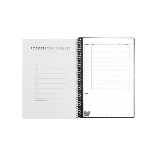 Rocketbook Fusion Executive A5 Cuaderno Inteligente Reutilizable Negro