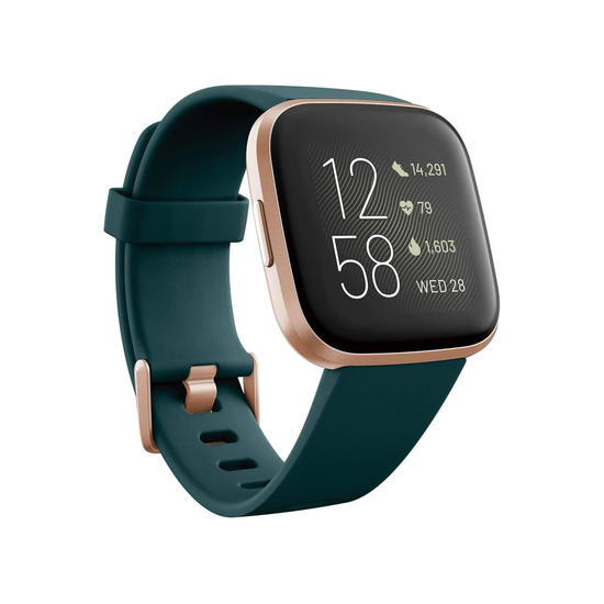 Fitbit Versa 2 Reloj inteligente verde aluminio rosa