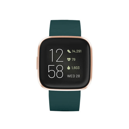 Fitbit Versa 2 Reloj inteligente verde aluminio rosa