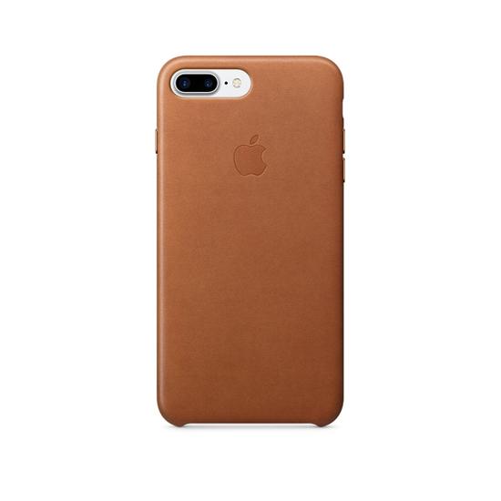 Apple Leather Case Funda iPhone 7 Plus Gris Marrón Caramelo 