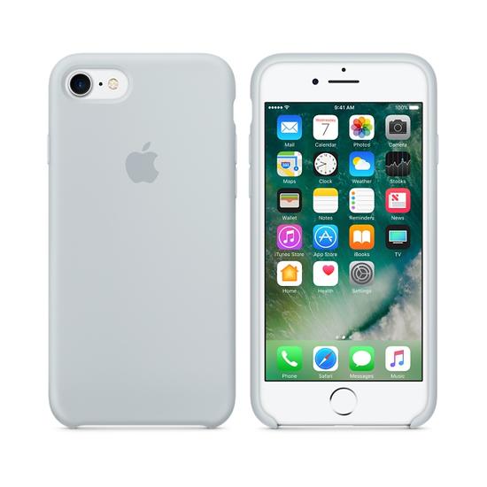 Apple Silicone Case funda iPhone 7 Mist Blue- Azul neblina