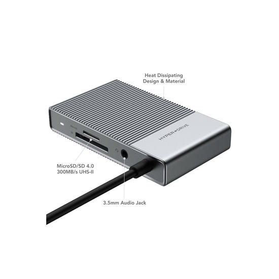 HyperDrive GEN2 6-in-1 Hub USB-C PD 100W Plata