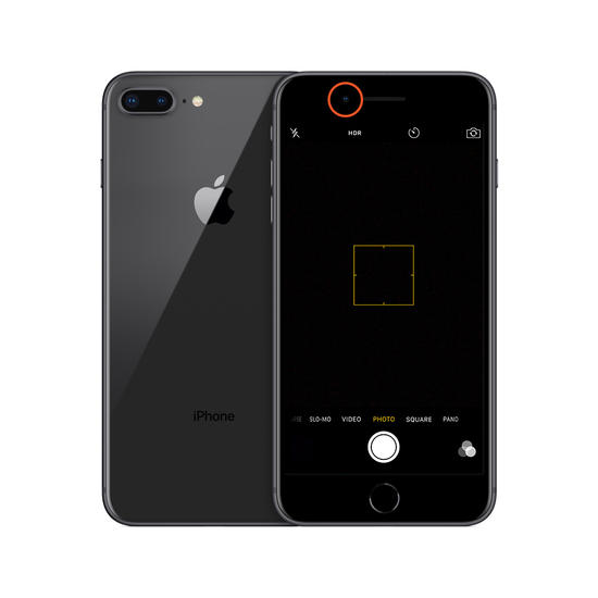 Reparación Cámara y sensor frontal iPhone 8 Plus