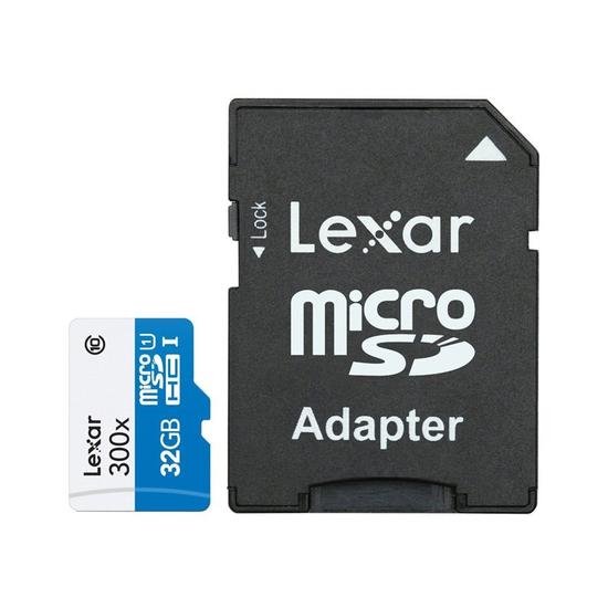 Lexar High-Performance Tarjeta de memoria MicroSDHC UHS Clase 1| 32GB + adaptador SD 