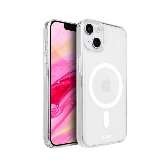 Laut Crystal-M Funda iPhone 14 Plus transparente/blanco 