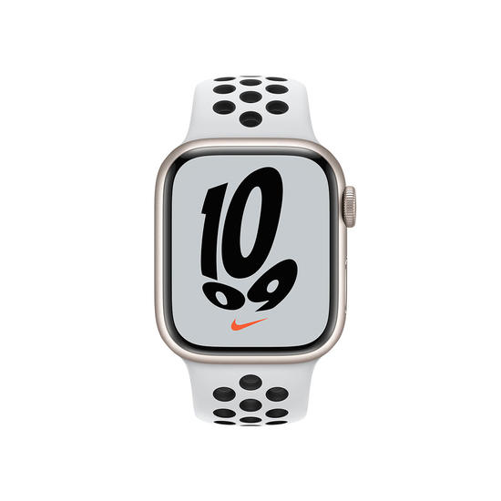 Apple Watch Nike Series 7 GPS + Cellular 41mm Caja aluminio Plata Correa Nike deportiva Platino puro/negro