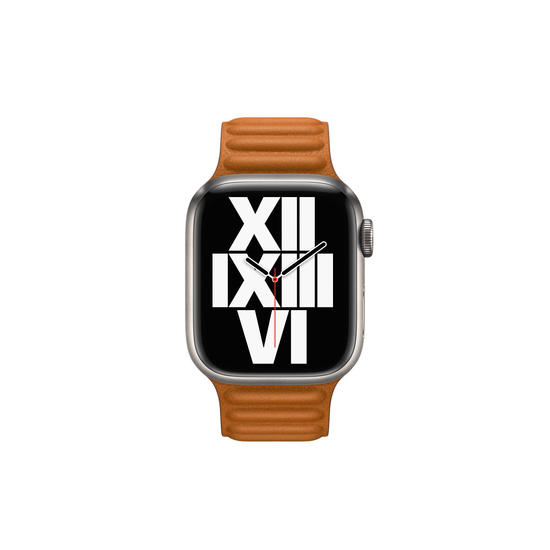 Apple Watch Correa Eslabones Piel 41mm Talla M/L Ocre