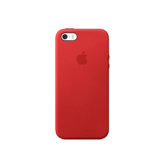 Como nuevo - Apple Leather Case Funda iPhone SE Rojo