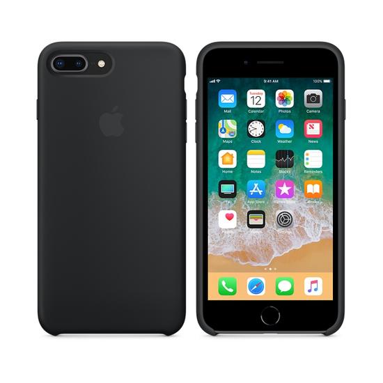 Como nuevo - Apple Silicone Case Funda iPhone 8 Plus / 7 Plus Negro
