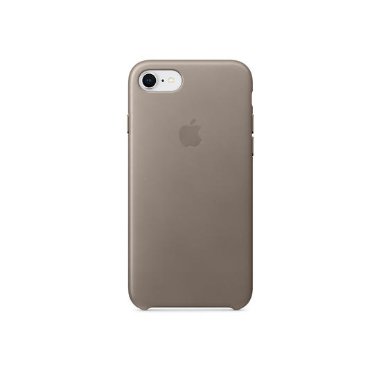 Apple Leather Case Funda piel iPhone 8 / 7 Marrón Topo