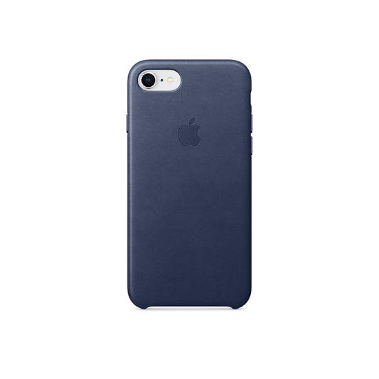 Apple Leather Case Funda piel iPhone 8 / 7 Azul Noche