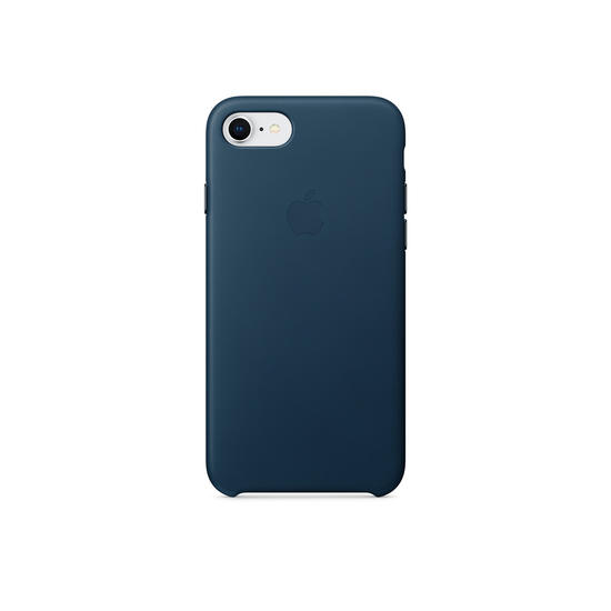 Apple Leather Case Funda piel iPhone 8 / 7 Azul Cosmos