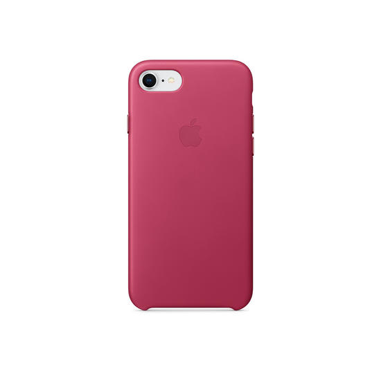 Apple Leather Case Funda piel iPhone 8 / 7 Rosa Fucsia