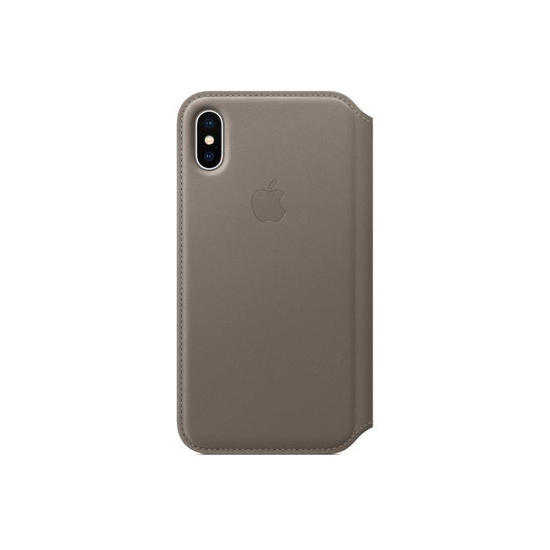 Apple Leather Folio Funda iPhone X Marrón Topo