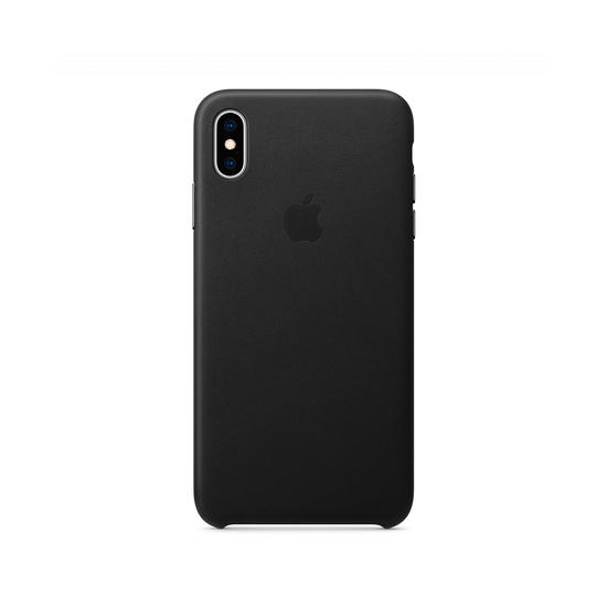 Apple Leather Case Funda iPhone Xs Max Negro