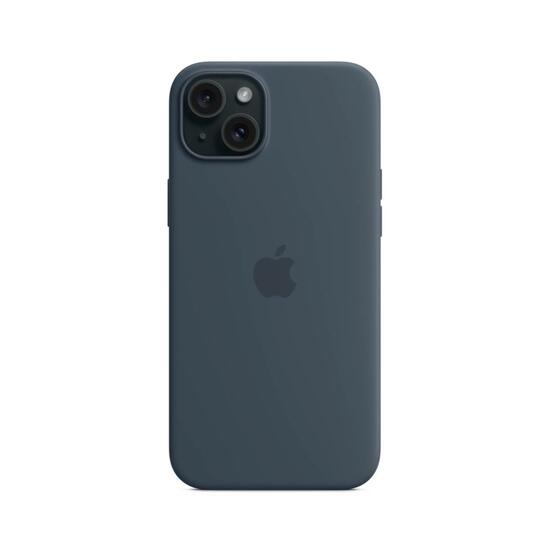 Apple MagSafe Funda Silicona iPhone 15 Plus Azul tempestad