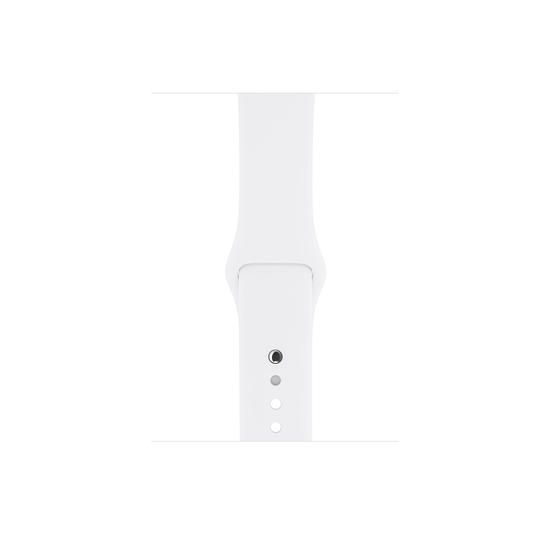 Apple Watch Series 3 GPS 38mm Caja Aluminio Plata y correa Sport Blanca