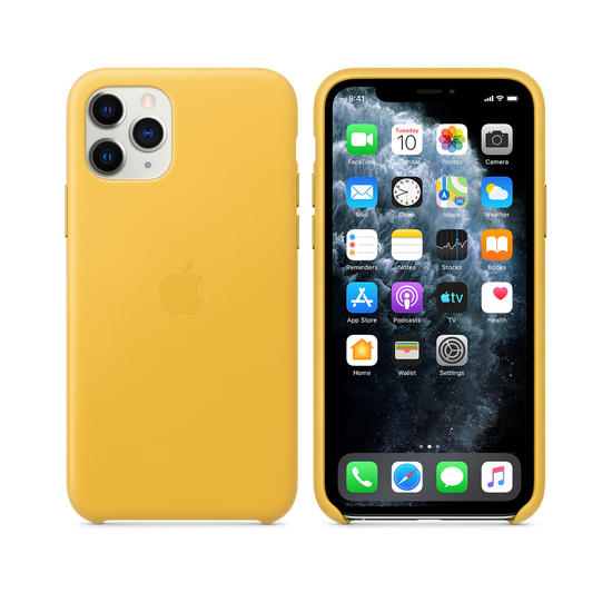 Apple Funda iPhone 11 Pro Leather Amarillo Cítrico