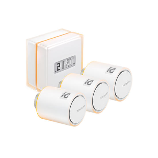 Netatmo Pack termostato inteligente + 3 válvulas inteligentes