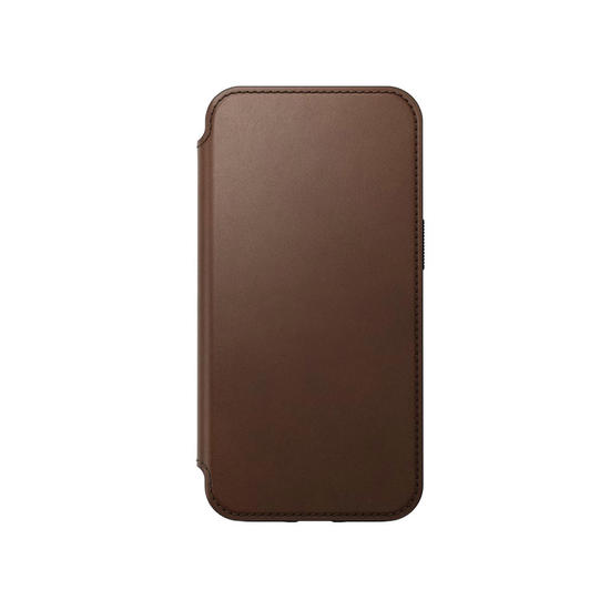 Nomad Modern Folio Funda MagSafe iPhone 13 piel marron rústico