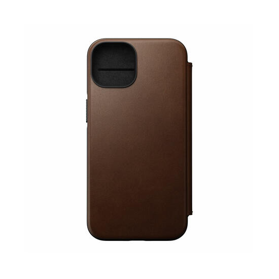 Nomad Modern Folio Funda MagSafe iPhone 14 piel marrón