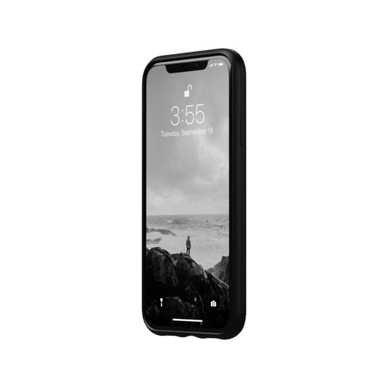 Nomad Rugged Funda Piel iPhone Xʀ Negro