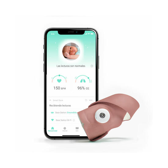 Owlet Smart Sock 3 Calcetín inteligente para bebés rosa