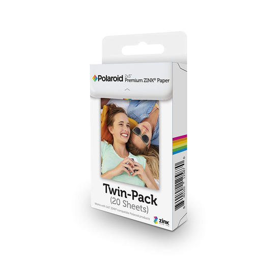 Polaroid Zink Papel fotografico 5x7,6 cm (Paquete 20 hojas) Compatible impresora Zip