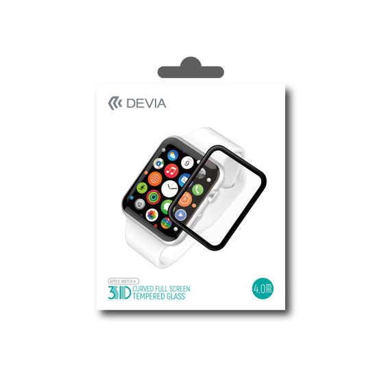 Devia 3D Curved Glass Black Border Protector Pantalla AppleWatch Serie 4  40mm