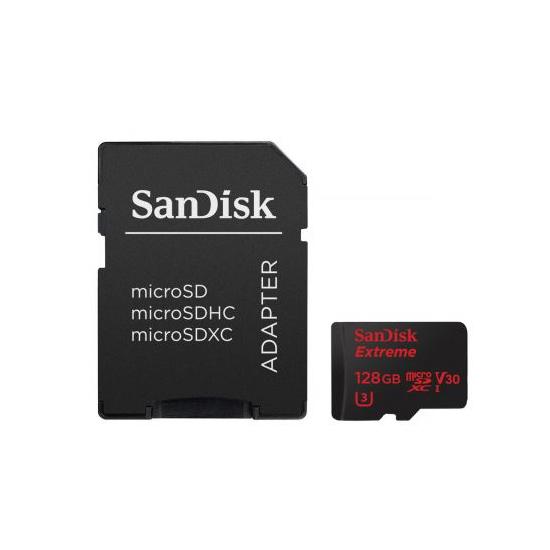 Sandisk Extreme Tarjeta de memoria microSDHC 128GB v30 UHS-I 100MB/s-90MB/s