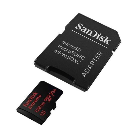 Sandisk Extreme Tarjeta de memoria microSDHC 128GB v30 UHS-I 100MB/s-90MB/s