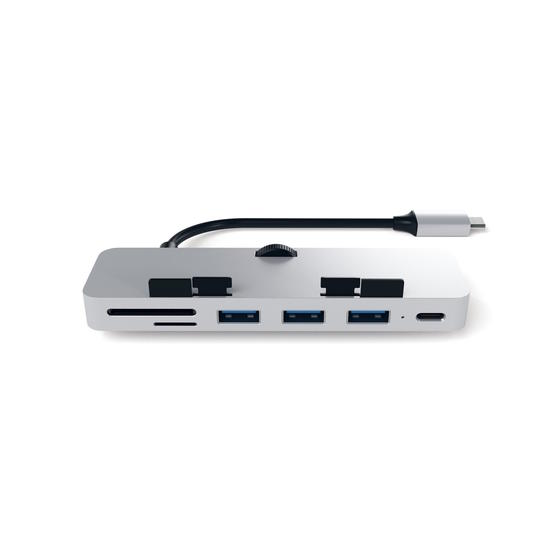 Satechi Clamp Hub Pro Aluminium Hub USB-C USB 3.0 Plata