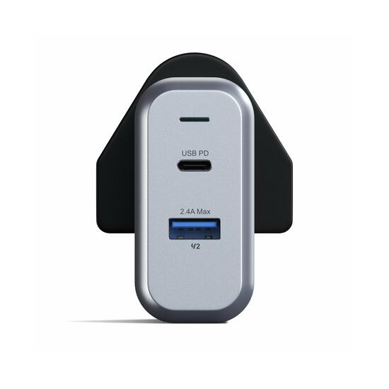 Satechi 30W Dual-Port Wall Charger Cargador Dual USB-C 18W + 12W