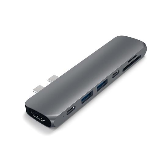 Satechi Adapter Pro Hub USB-C PD Gris Espacial