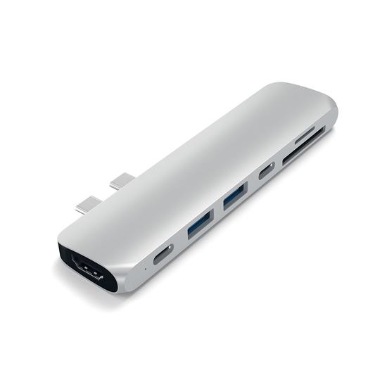 Satechi Adapter Pro Hub USB-C PD Plata