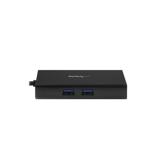 Startech Hub Cargador USB-C a HDMI 4K, 2 puertos USB 3.0 y Gigabite Ethernet