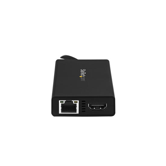 Startech Hub Cargador USB-C a HDMI 4K, 2 puertos USB 3.0 y Gigabite Ethernet