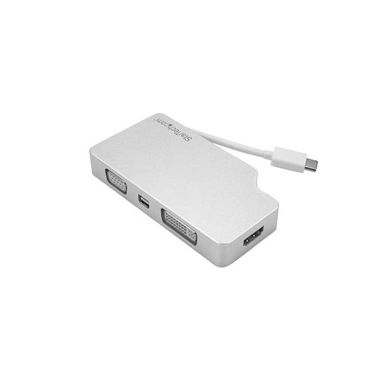 Startech Hub USB-C a VGA, DVI, HDMI y DispayPort 4K Aluminio