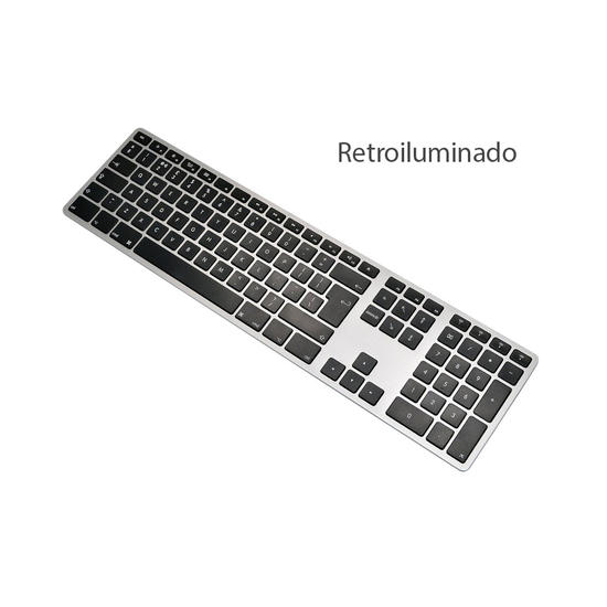 Matias Wireless Aluminum Keyboard Teclado retroiluminado Español