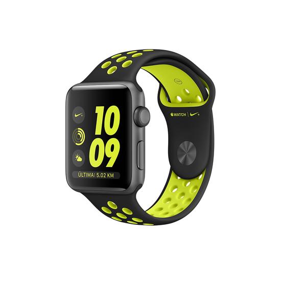 Apple Watch Nike+ 42mm Caja Aluminio en Gris Espacial y Correa Nike Sport Negra/Voltio