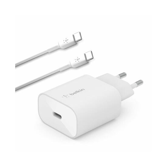 Belkin Boost Charge Cargador pared USB-C 25W PPS + Cable USB-C