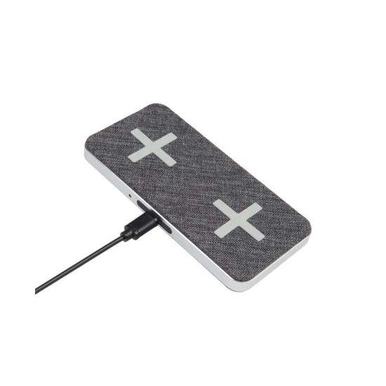Xtorm Pad Magic Base de carga inalámbrica doble USB-C 15W  gris