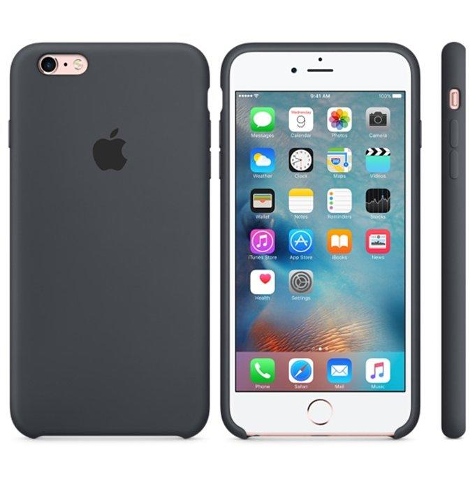 Funda Apple de silicona para iPhone 6s, 6 Plus - Gris carbón