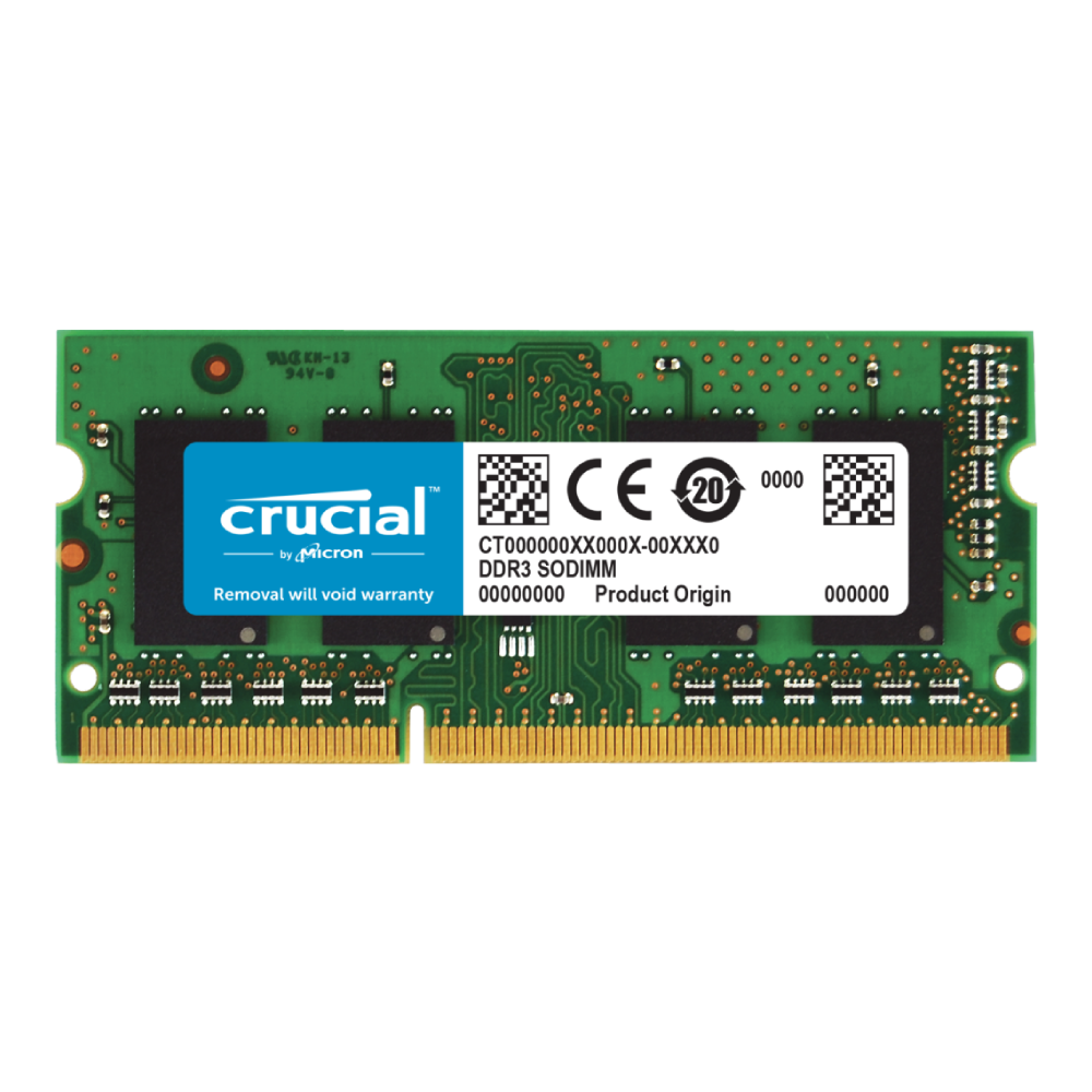 Crucial CT4G3S160BM DDR3/DDR3L, 1600 MT/s, PC3-12800, SODIMM, 240-Pin Memoria para Mac de 4 GB 